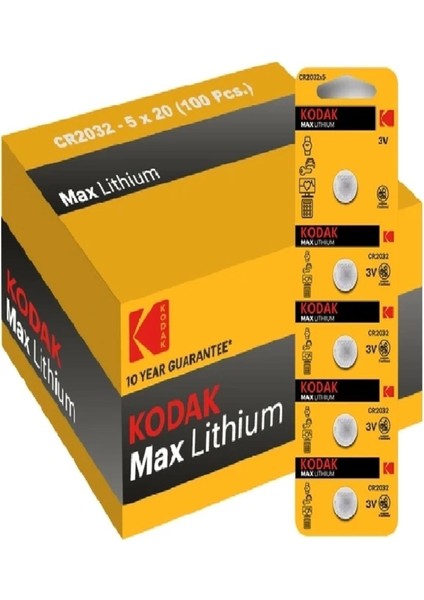 100 Adet CR2032 Lityum Para Pil