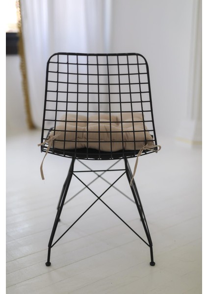 Pofuduk Bej Kare Sandalye Minderi 40 x 40 cm modelleri