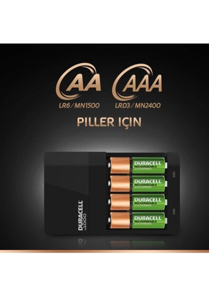 Cef 14 Şarj Aleti + 2'şer Adet Aa ve Aaa Pil ( 4 Saat Şarj Cihazı, 1 Adet) + Durace