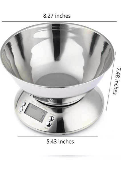 Plt Power Paslanmaz Krom Hassas Mutfak Terazisi 5 kg / 1g Elektronik Tartı Mutfak Gıda fiyatları