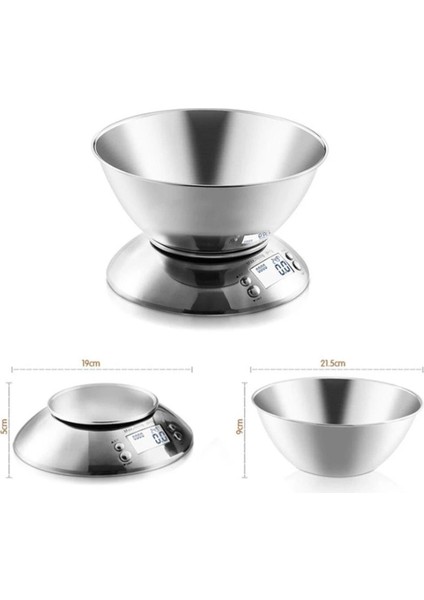 Plt Power Paslanmaz Krom Hassas Mutfak Terazisi 5 kg / 1g Elektronik Tartı Mutfak Gıda fırsatları