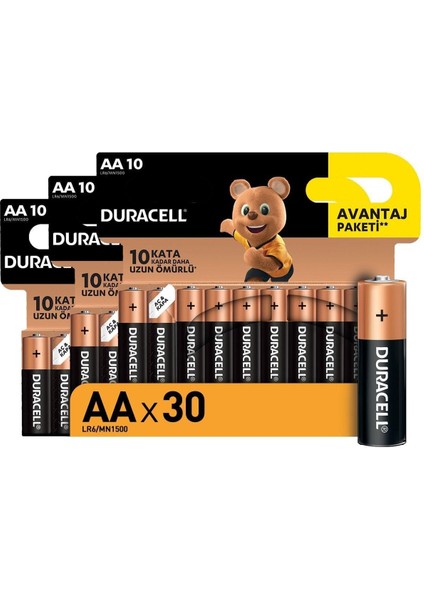 Alkalin Aa Kalem Piller, 30 Lu Paket