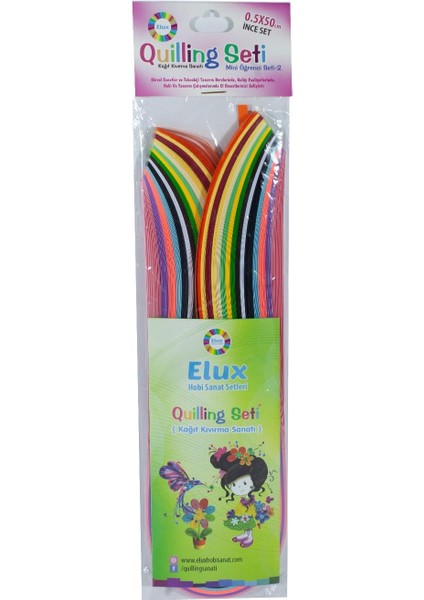 Quilling 10'lu Set (Ince) 0,5X50 cm (10 Adet)