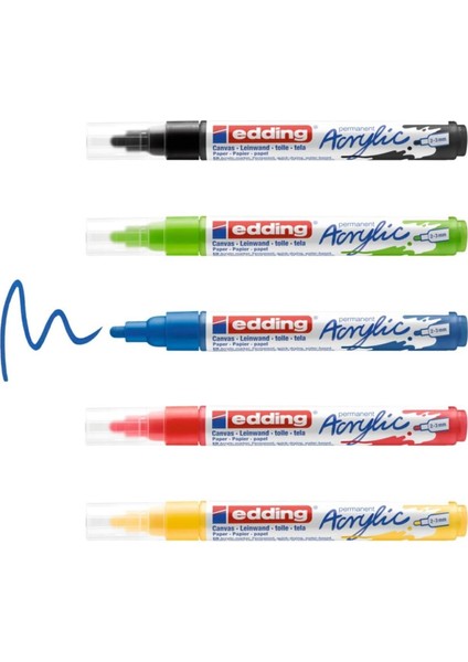 5100 Akrilik Markör 5’li Paket (Temel) 2-3 Mm’lik Yuvarlak Uç fiyatları