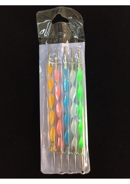 Çiçek Top Ütü 3'lü Set ( Çift Taraflı Tırnak Noktalama Aparatı - Dot Kalem modelleri