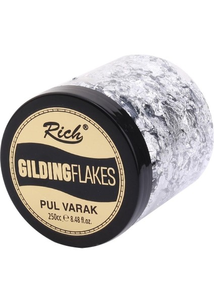 Gilding Flakes Gümüş Pul Varak 250 cc Sanatsal Çalışmalar İçin Kullanım modelleri