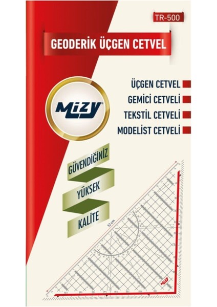 Mizy Geoderik Üçgen Cetvel / TR-500