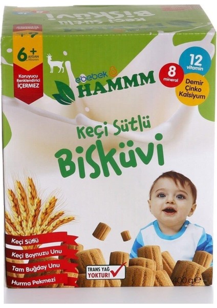 Hammm Keçi Sütlü Bebek Bisküvisi 400 gr