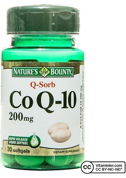 Natures Bounty Coq-10 Plus (Q-Sorb) 200 Mg 30 Kapsül