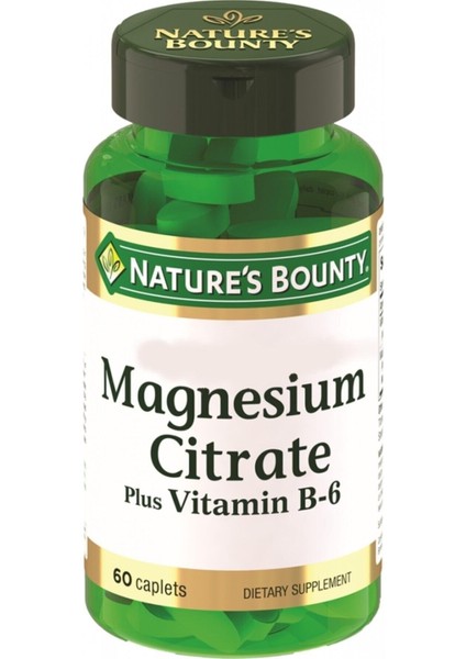 Natures Bounty Magnesium Citrate Plus Vitamin B-6 60 Tablet