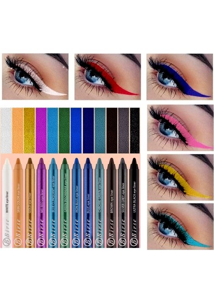 12 Renk Neon Yağlı Göz Kalemi Eyeliner fiyatları
