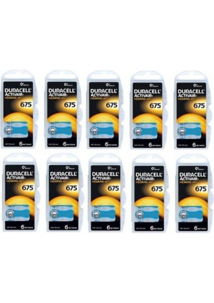 Activair 675 Numara Işitme Cihaz Pili 6X10 ( 60 Adet ) fiyatları