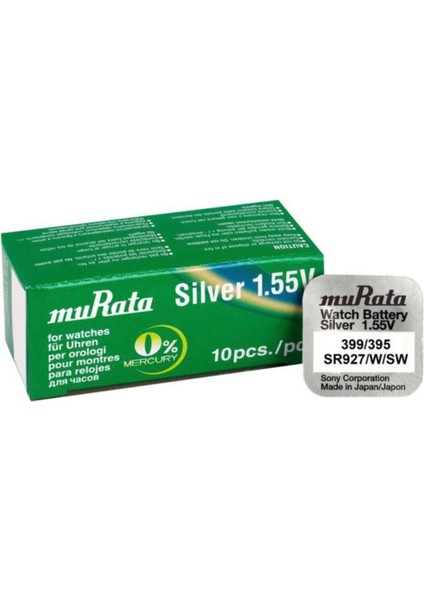 SR927SW 395-399 Numara Saat Pili 1.55V 10 Adet
