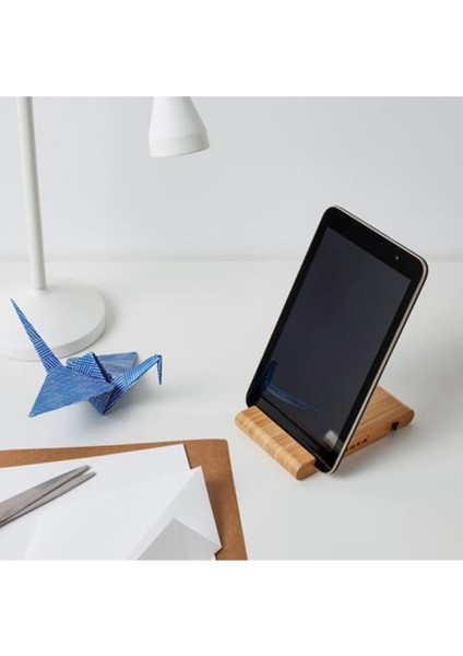 EKS Ticaret Ikea Telefon/tablet Standı, Bambu Meridyendukkan Pratik Kullanım Özelliği 13*8cm