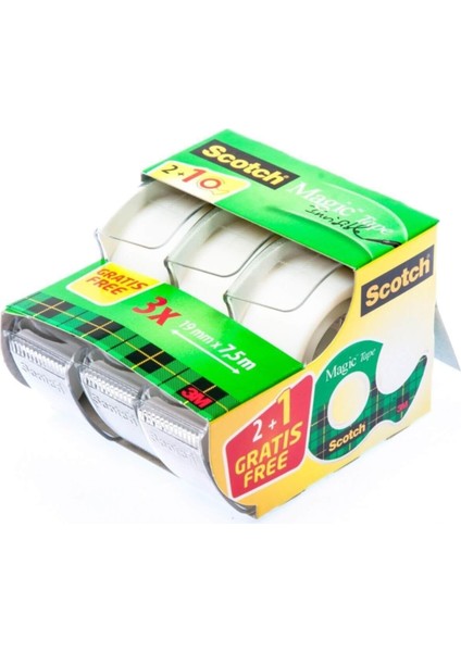 Magic Tape 19MMX7,5M Görünmez Bant 2+1