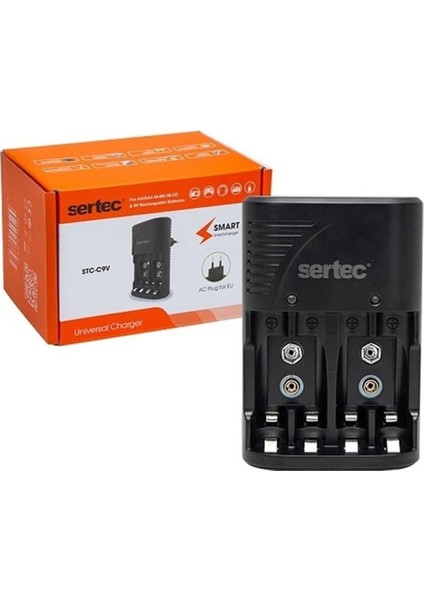 STC-C9V AA-AAA-2X9V Dörtlü Pil Şarj Cihazı
