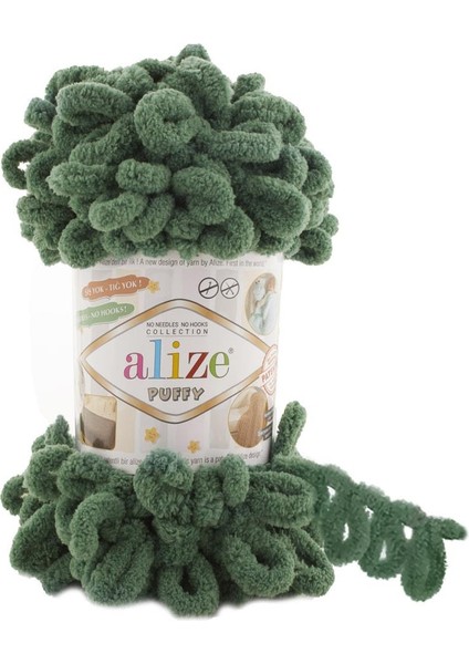Puffy El Örgü Ipi (5 Li Paket) - 532-ÇAM Yeşili