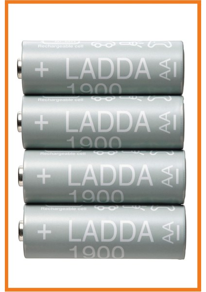 Ladda Şarj Edilebilir Pil 4 Adet Aa 1.2V 1900 Mah.