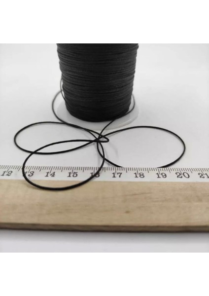 Ztt Zeynep Takı 10 Metre - 0.80 Mm, Bileklik Ipi, Siyah Renk, Makrume Örgü Ipi Paraşüt Ipi,