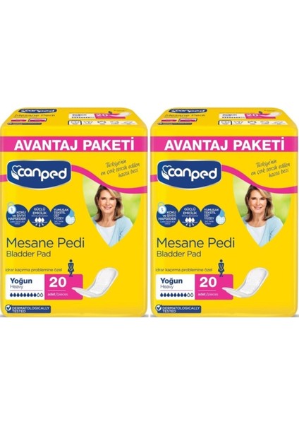 Büyük Boy Yoğun 20X2:40 Adet Mesane Pedi