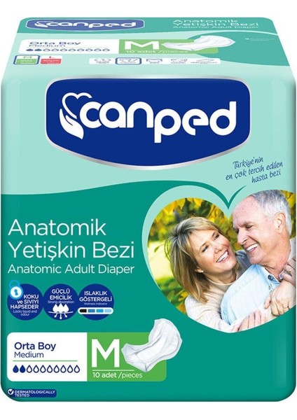 Anatomik Hasta Bezi Orta Boy (Medium) 10'lu Mesane Pedi