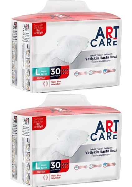 Art Care Large Belbantlı Yetişkin Hasta Bezi 60 Adet