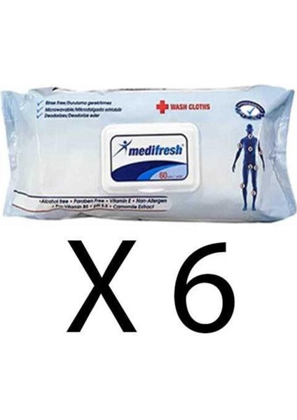 Hasta Sil 50 Li Vücut Temizleme Havlusu Bezi 6 Paket