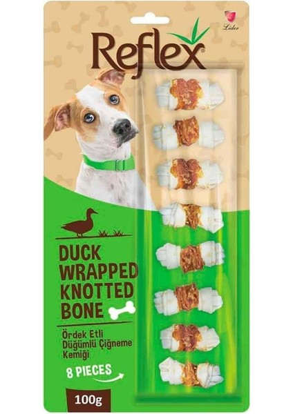 Ördek Etli Köpek Ödülü Düğümlü Çiğneme Kemiği 8'li 100 gr