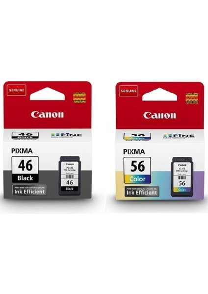 Enindirim Canon Pg-46/cl-56 Pixma E404/E414/E464/E484 Siyah-Renkli Kartuş