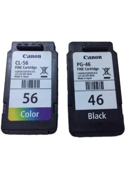 Enindirim Canon Pg-46/cl-56 Pixma E404/E414/E464/E484 Siyah-Renkli Kartuş