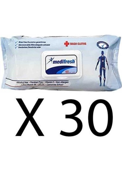 Hasta Sil 50'li Vücut Temizleme Bezi 30'lu Set