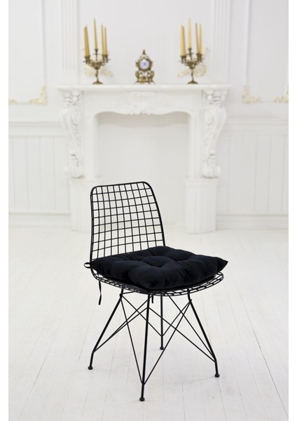 Pofuduk Siyah Kare Sandalye Minderi 40 x 40 cm fırsatları