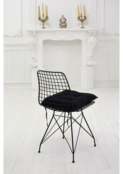 Pofuduk Siyah Kare Sandalye Minderi 40 x 40 cm indirimleri