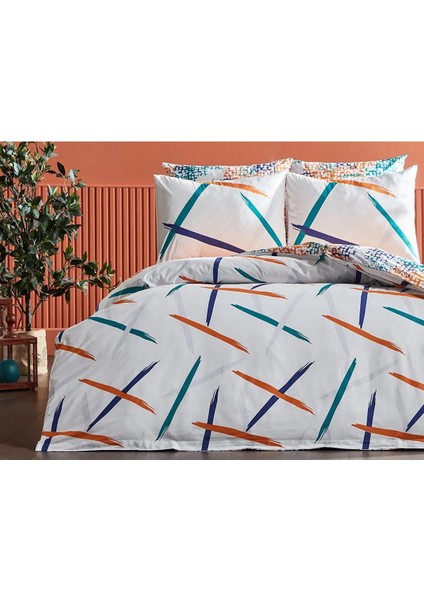 Festival Pamuk Nevresim Takımı Shiva Çift Kişilik - Turkuaz