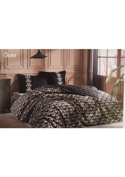 Ouro Çift Kişilik Nevresim Takımı Siyah