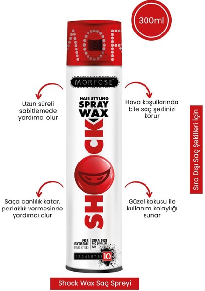 Morfose Shock Wax Saç Spreyi 300 ml