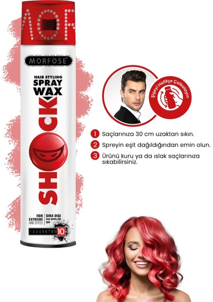 Morfose Shock Wax Saç Spreyi 300 ml