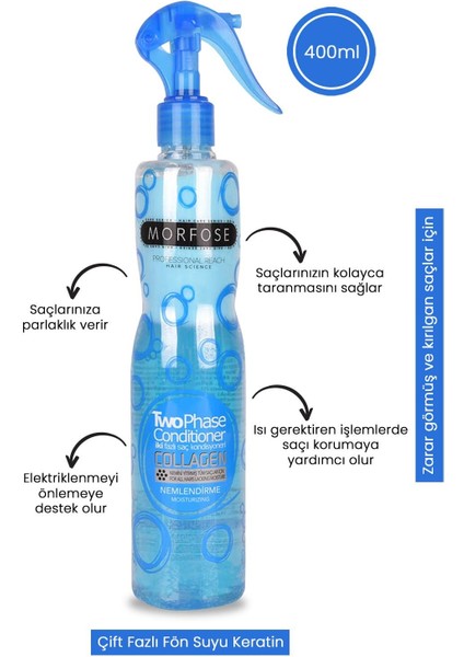 Collagen Içerikli Iki Fazlı Fön Suyu 400 ml 8680678834859 fiyatları