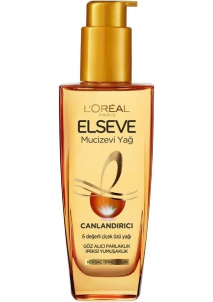 L'Oréal Paris Elseve Mucizevi Canlandırıcı Bakım Yağı 100 ml 6 Değerli Çiçek Özlü Besleyici fiyatları