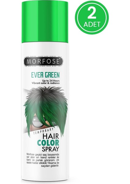 Mech 24 Saate Kadar Etkili Yeşil Renkli Saç Spreyi Ever Green 150 ml 2 Adet