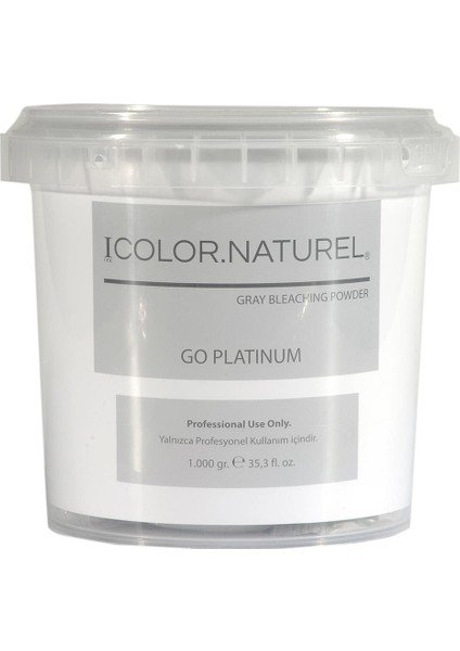 Fırsat Kozmetik Naturel Go Platinum Toz Açıcı Gri 1000 G