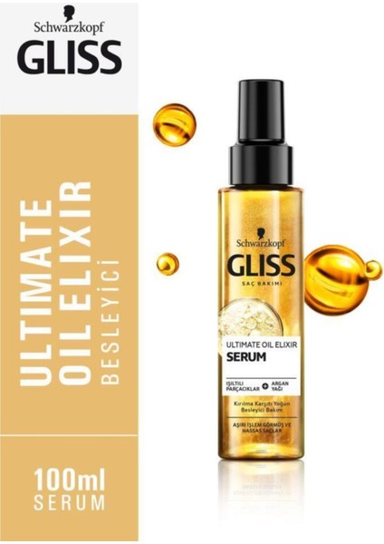 Schwarzkopf Gliss Ultimate Oil Elixir Besleyici Bakim Serumu 100 ml