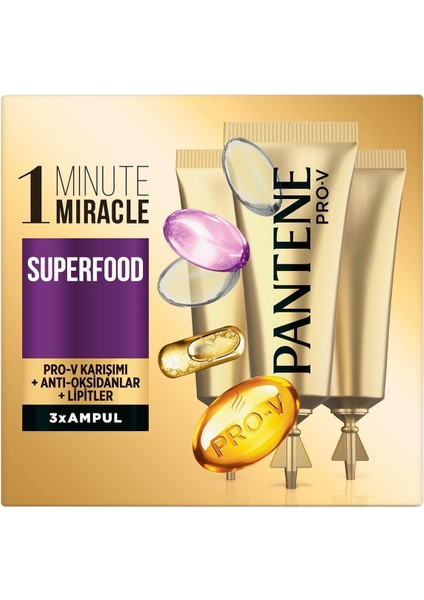 Ampul 1 Dakikada Mucize Superfood 3X15ML