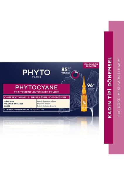 Phytocyane Kadın Tipi Dönemsel Ne Karşı Bakım Serumu 12X5 ml
