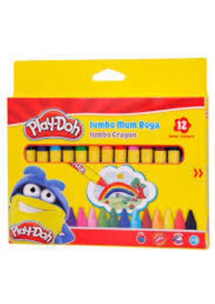 Playdoh 12 Renk Jumbo Mum Pastel Boya 11MM