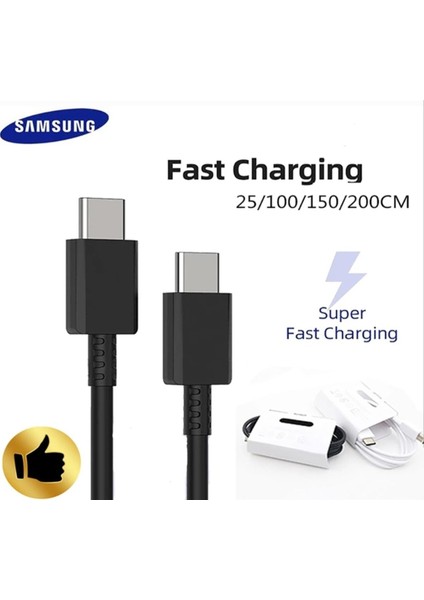 Orjinal 25W ve 45W Destekli Hızlı Type-C Usb-Şarj Kablosu (Siyah)