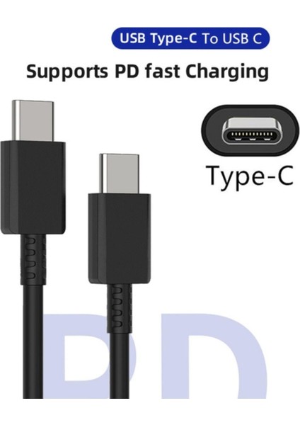 Orjinal 25W ve 45W Destekli Hızlı Type-C Usb-Şarj Kablosu (Siyah)