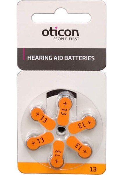 Oticon No:13 Işitme Cihazı Pili 6'lı-10 Paket 60 Pil