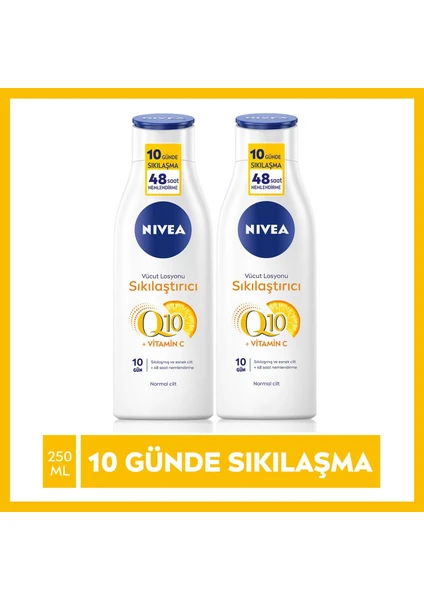 NIVEA Sıkılaştırıcı Vücut Losyonu 250 ml X2 Adet Q10,vitamin C,48 Saat Nemlendirme,10 Günde Sıkılaş