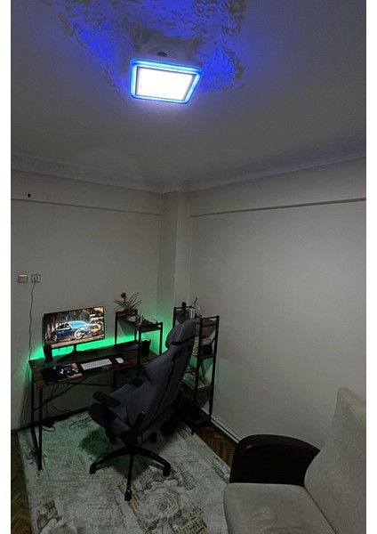 Çift Renkli 18+6 W LED Panel Sıva Üstü Kare Spot Armatür (Mavi - Beyaz) modelleri